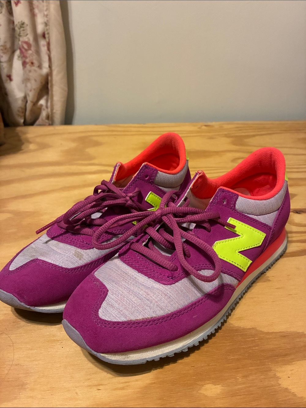 New Balance Women's Purple & Neon Yellow Retro Runner Sneakers - Picture 5 of 8